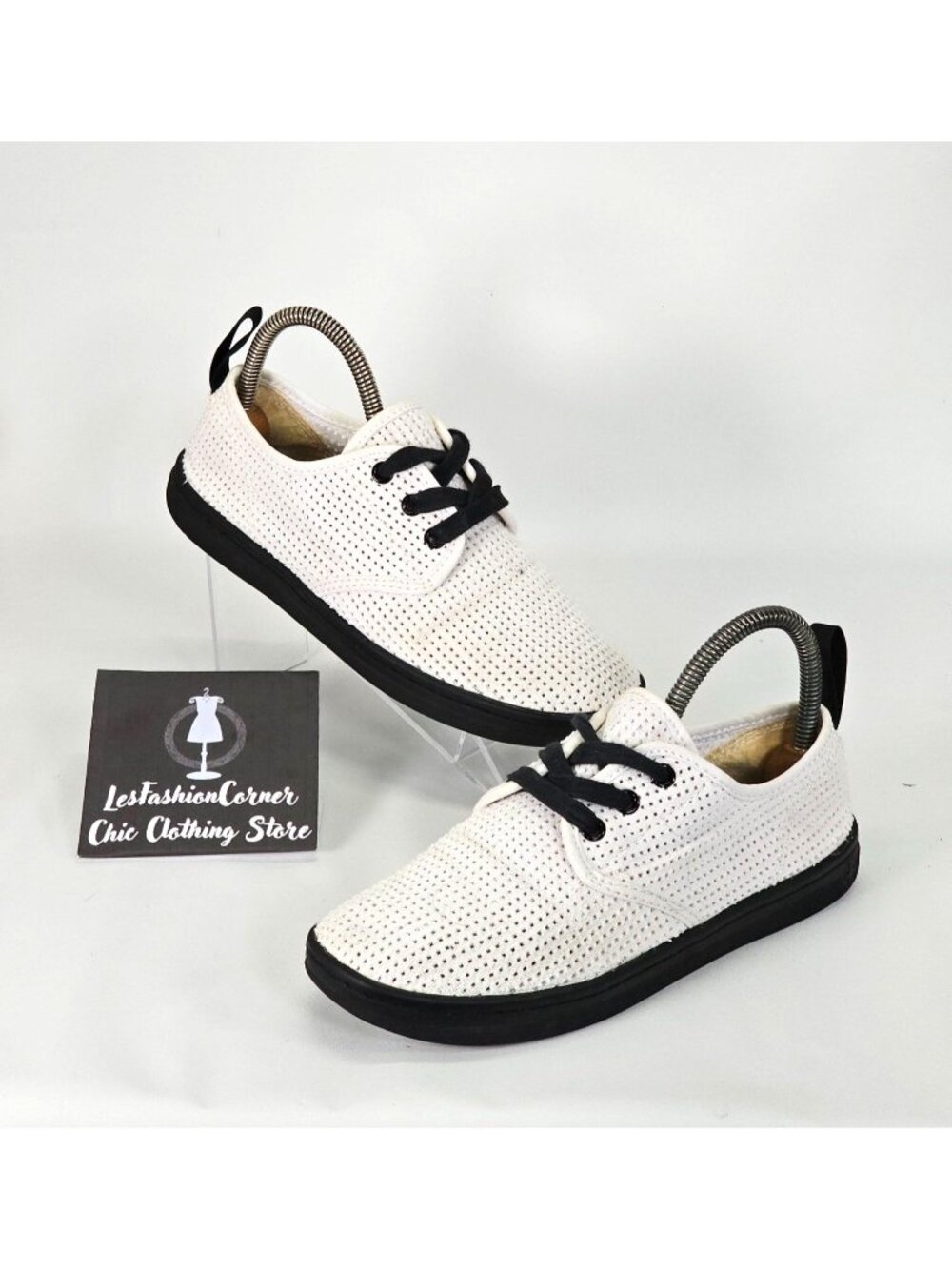 Dr Martens Women's White Mesh Perforated Sneaker Shoes Size 7 1879 - Picture 5 of 15